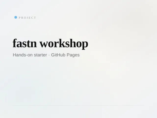 fastn workshop cover