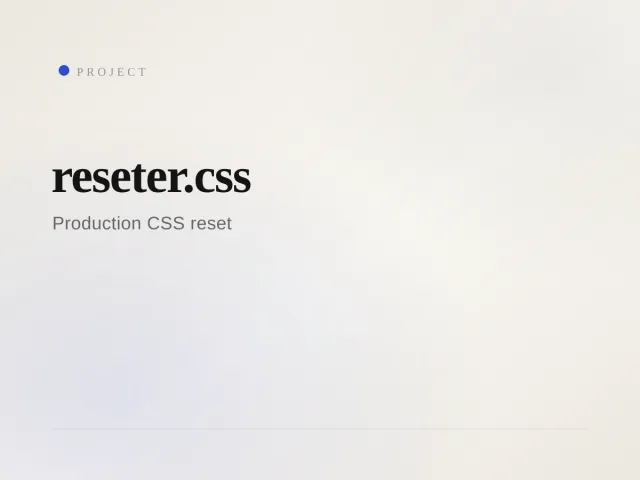 reseter.css cover