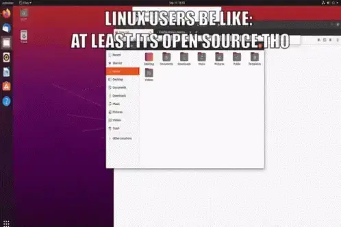 A GIF mocking Linux's Window Servers